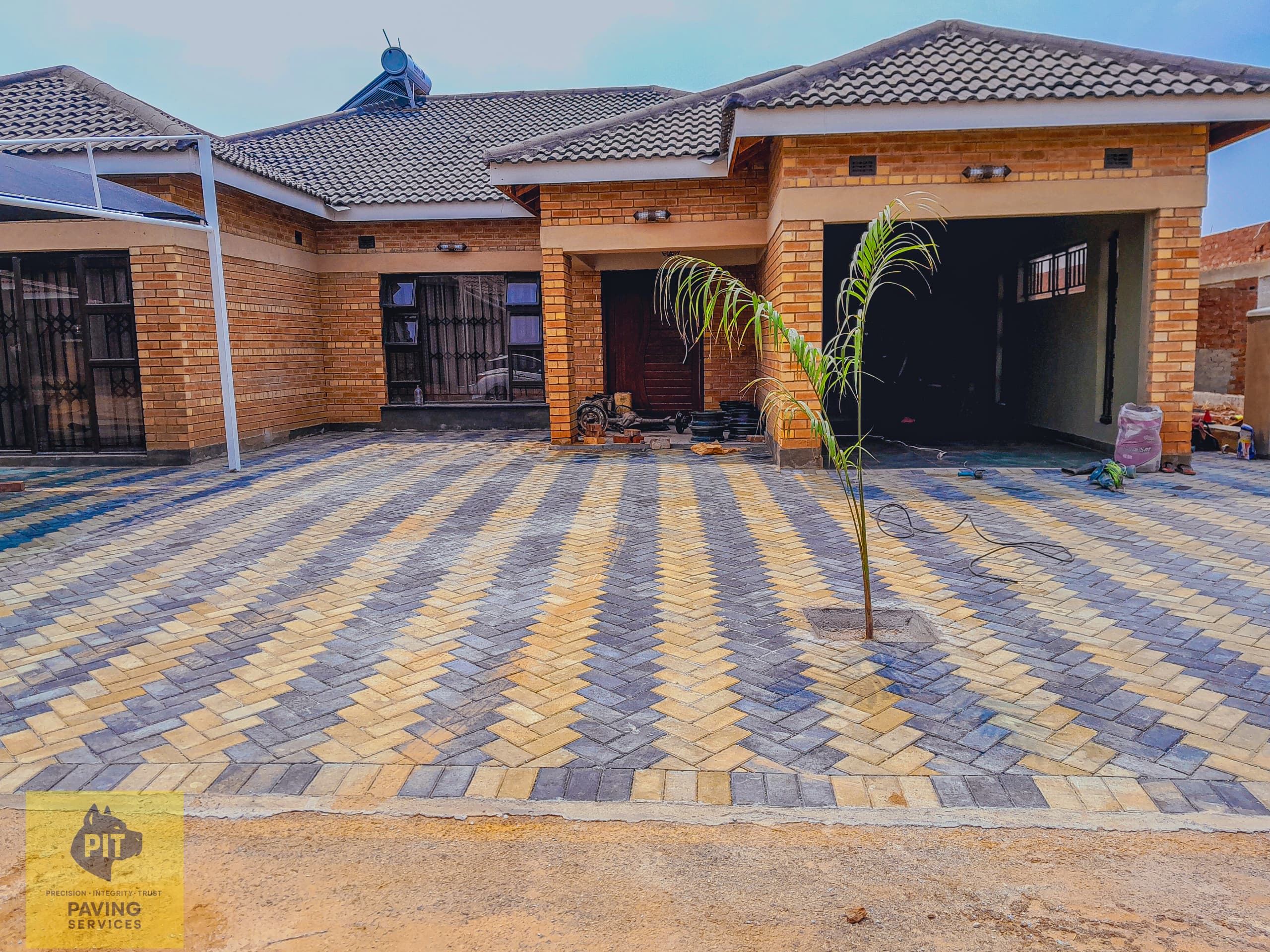 Courtyard and yard paving in Zimbabwe